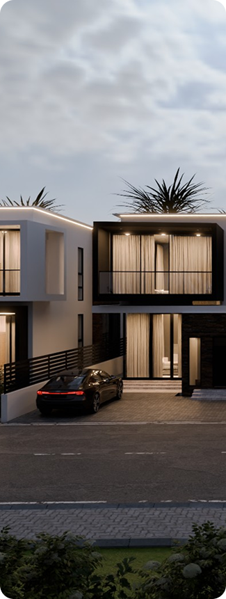 Architecture exterior – evening view